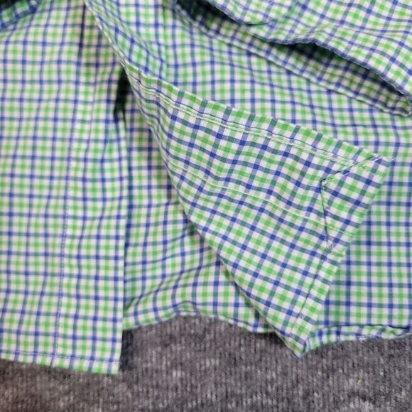 Polo Ralph Lauren Mens Button Up Shirt Size S Green Blue Checkered Long Sleeve - Picture 8 of 11